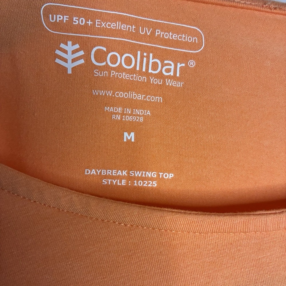 Coolibar Long Sleeve Shirt Size Medium Womens Orange Daybreak Spring Top UPF 50+ - Picture 2 of 7